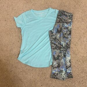VEVO Active Shirt with Patterned Leggings